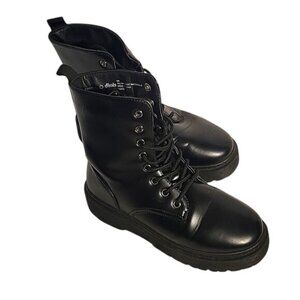 Seven‎ Dials Tamika Black Combat Boots Womens Size 6M  Rugged Sole retro punk